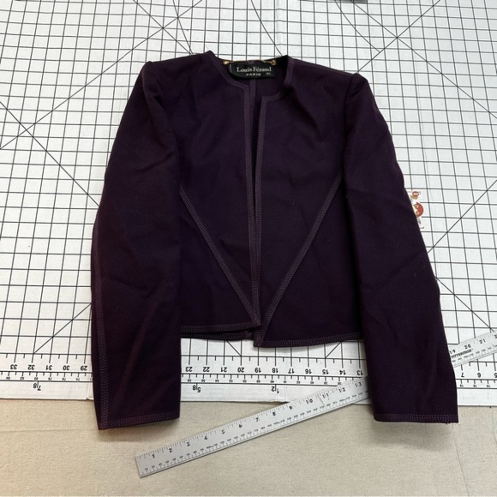 Louis Feraud VNTG 1980s Made in West Germany sz 34 (small) cropped jacket A3 - Picture 2 of 6